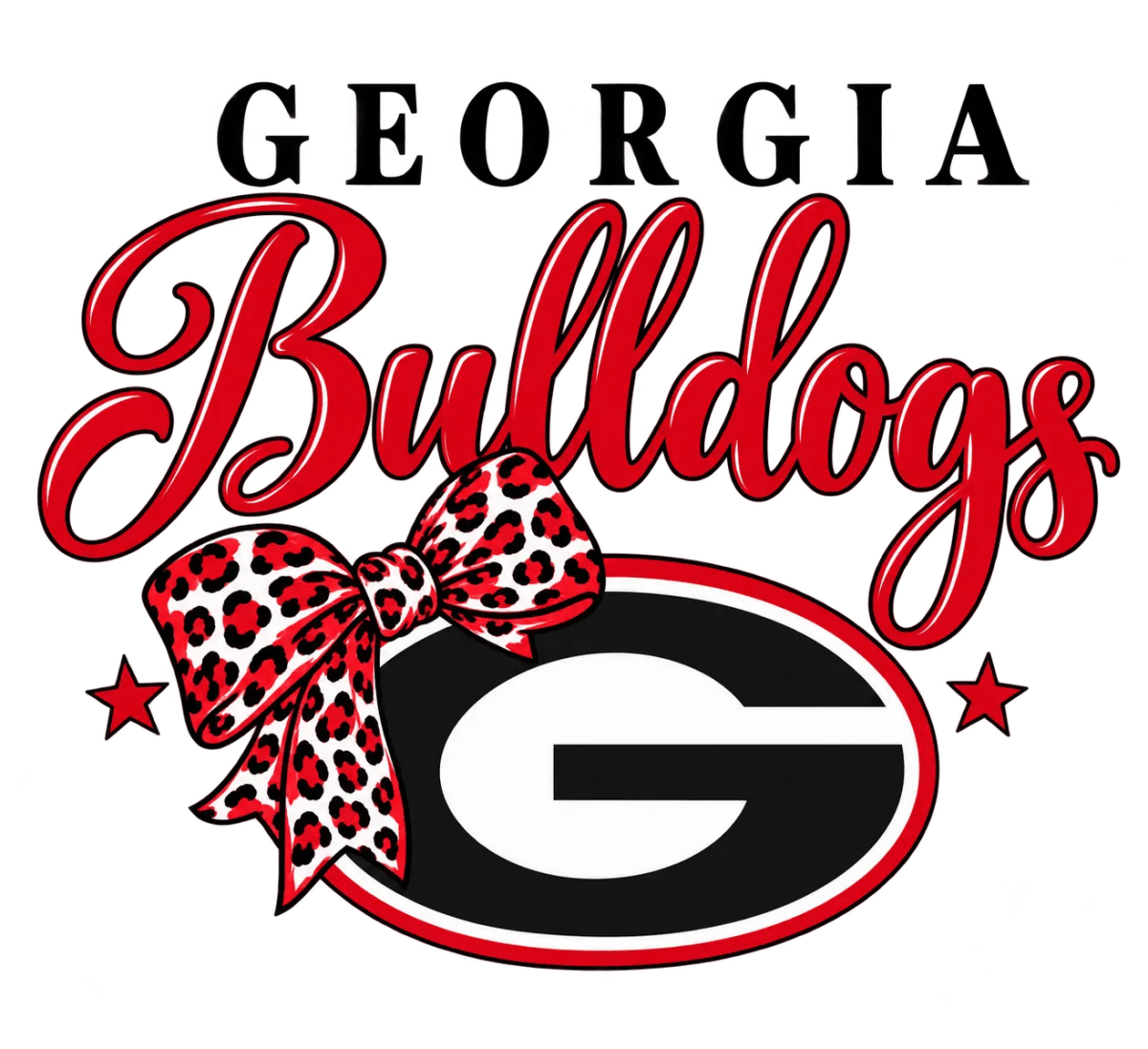 Georgia Bulldogs Bow Big G - Savvy Crafters Vinyl & Gifts