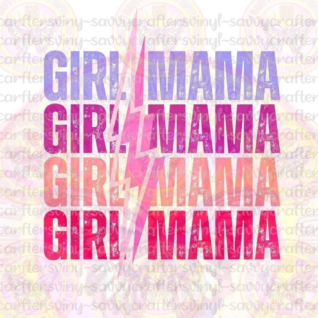 Girl MAMA Lightning Bolt Color Block - Savvy Crafters Vinyl & Gifts