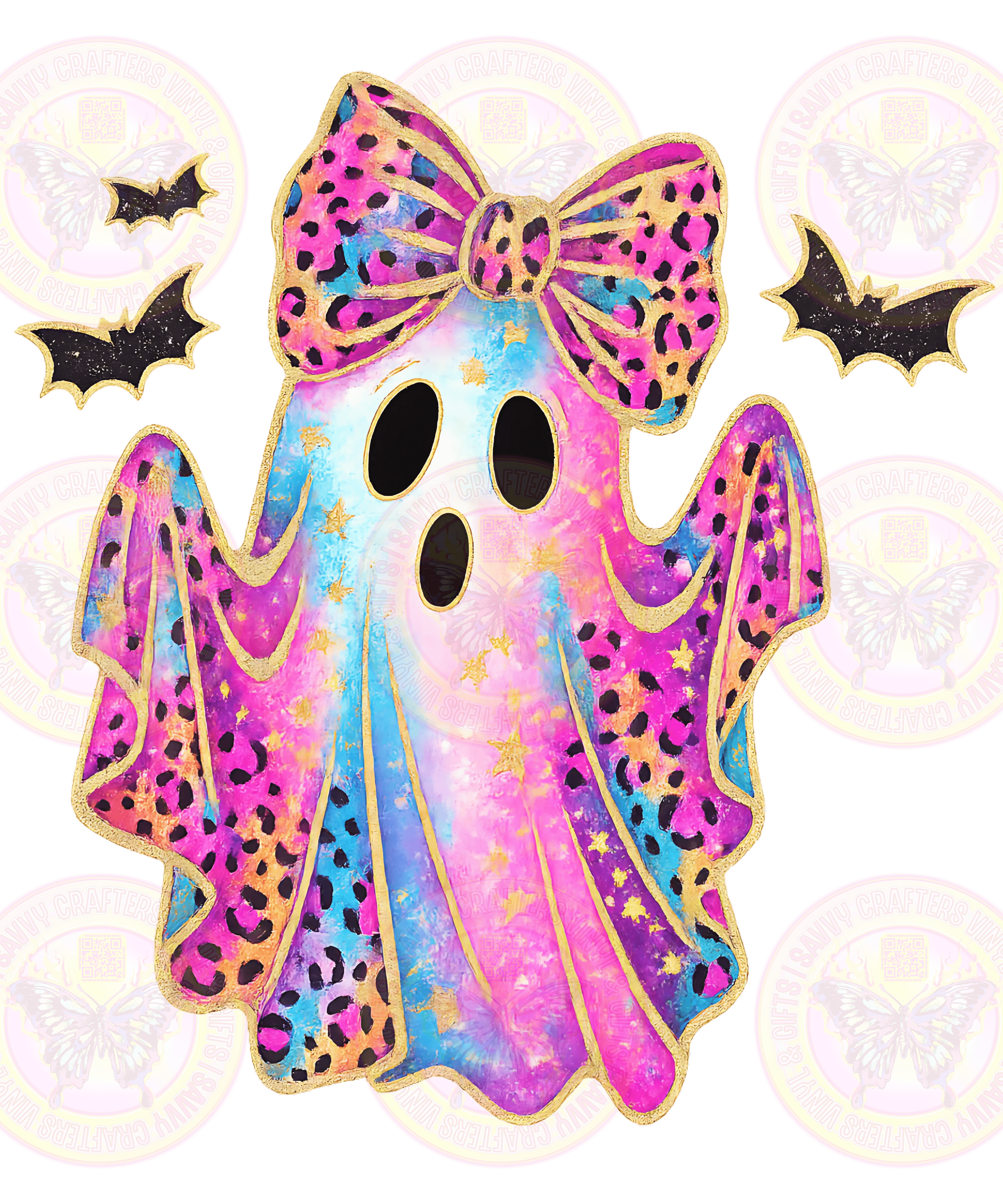 Glitter Ghost Retro Halloween - Savvy Crafters Vinyl & Gifts
