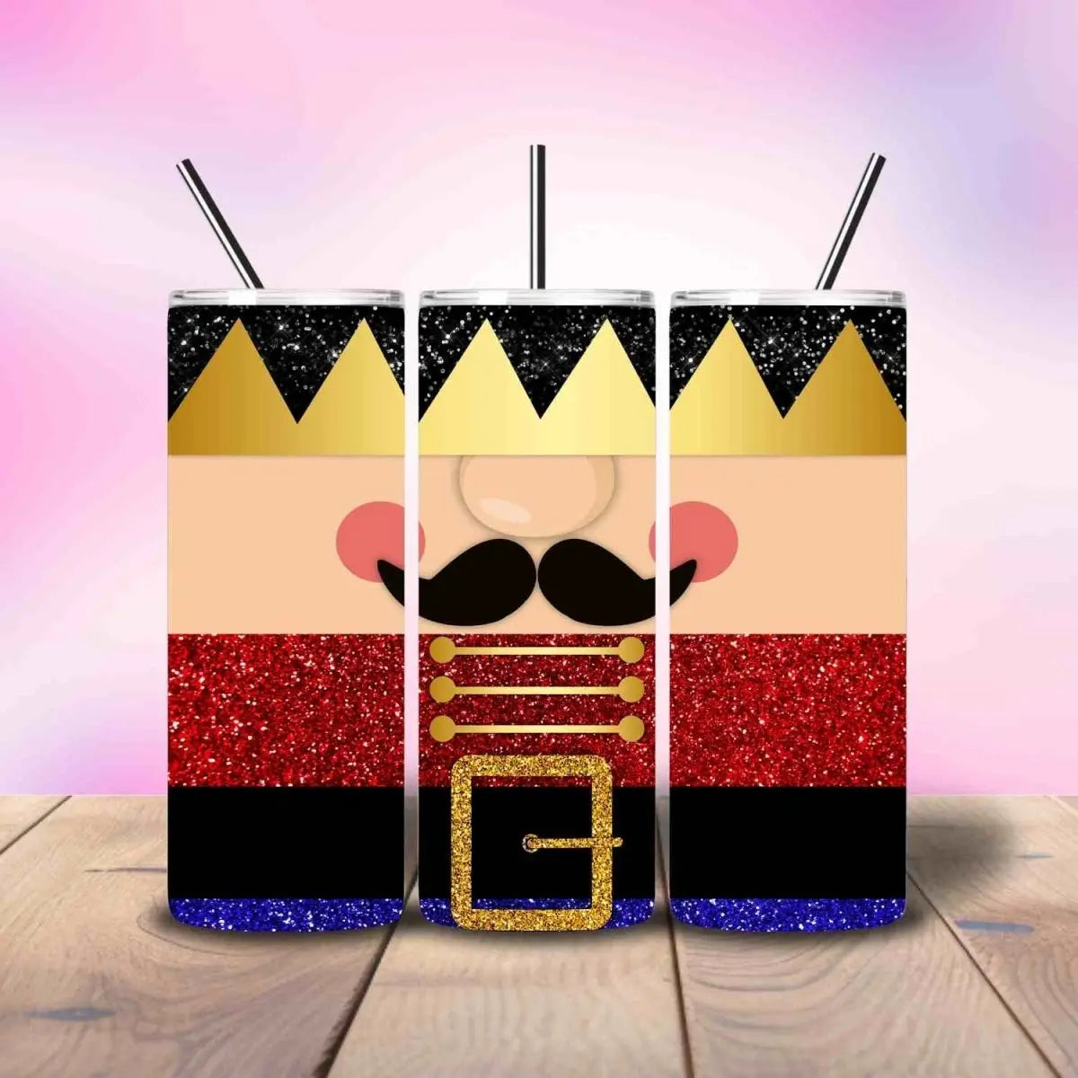 Glitter Nutcracker - Fully Completed Tumbler Skinny Straight 20/30oz - Savvy Crafters Vinyl & Gifts