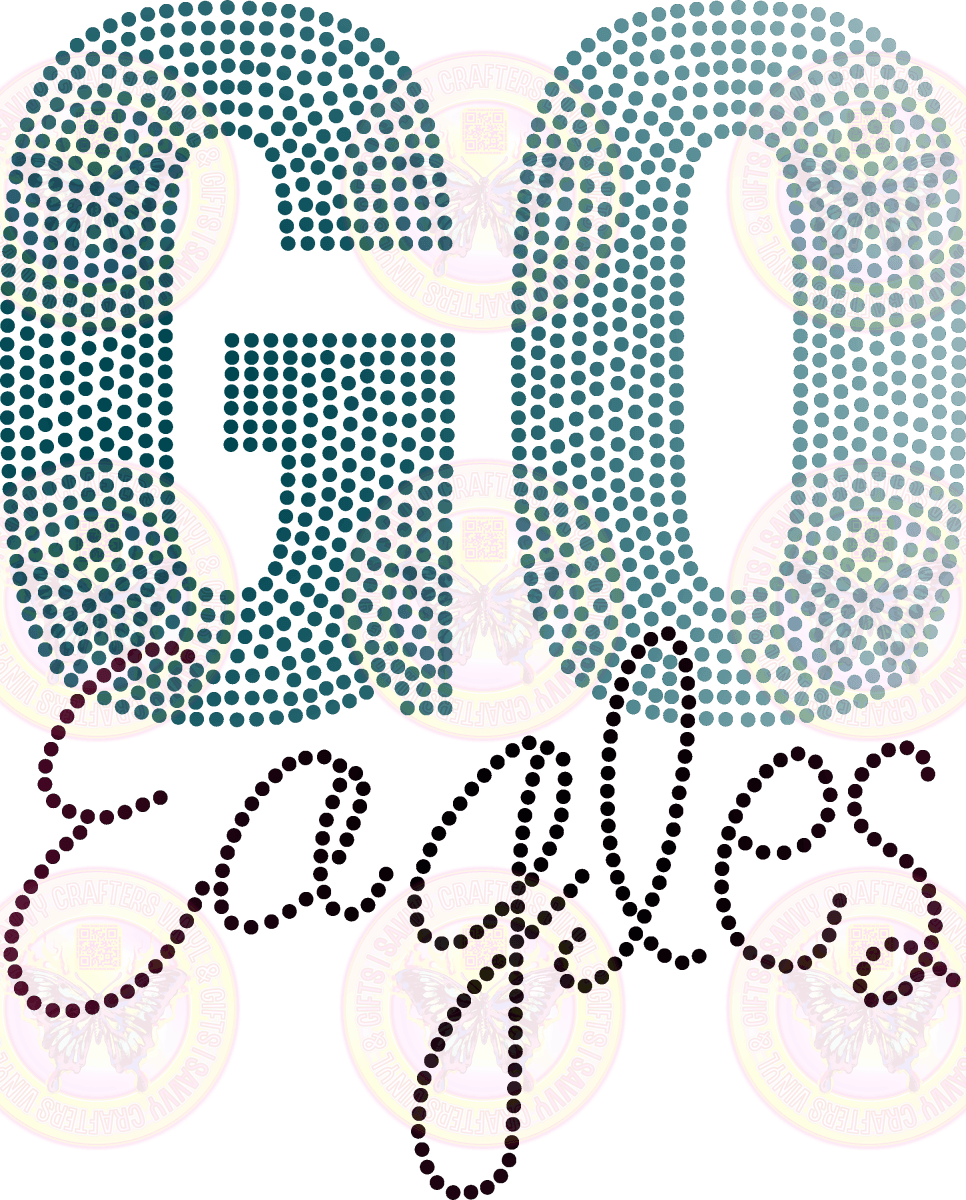 Go Eagles Rhinestone Style - Savvy Crafters Vinyl & Gifts