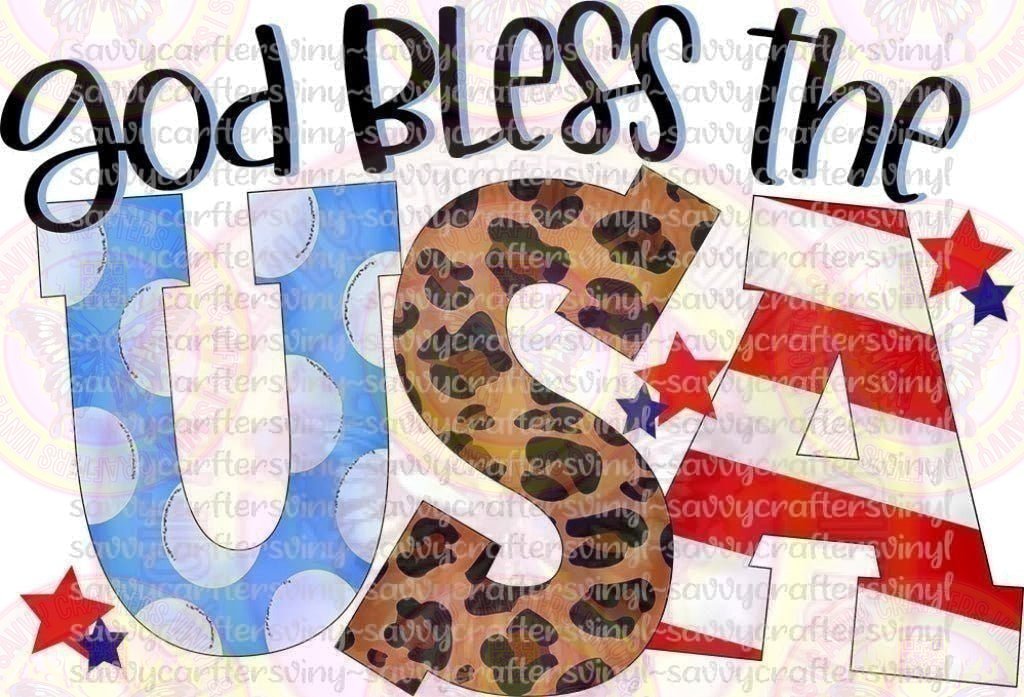 God Bless the USA - Savvy Crafters Vinyl & Gifts