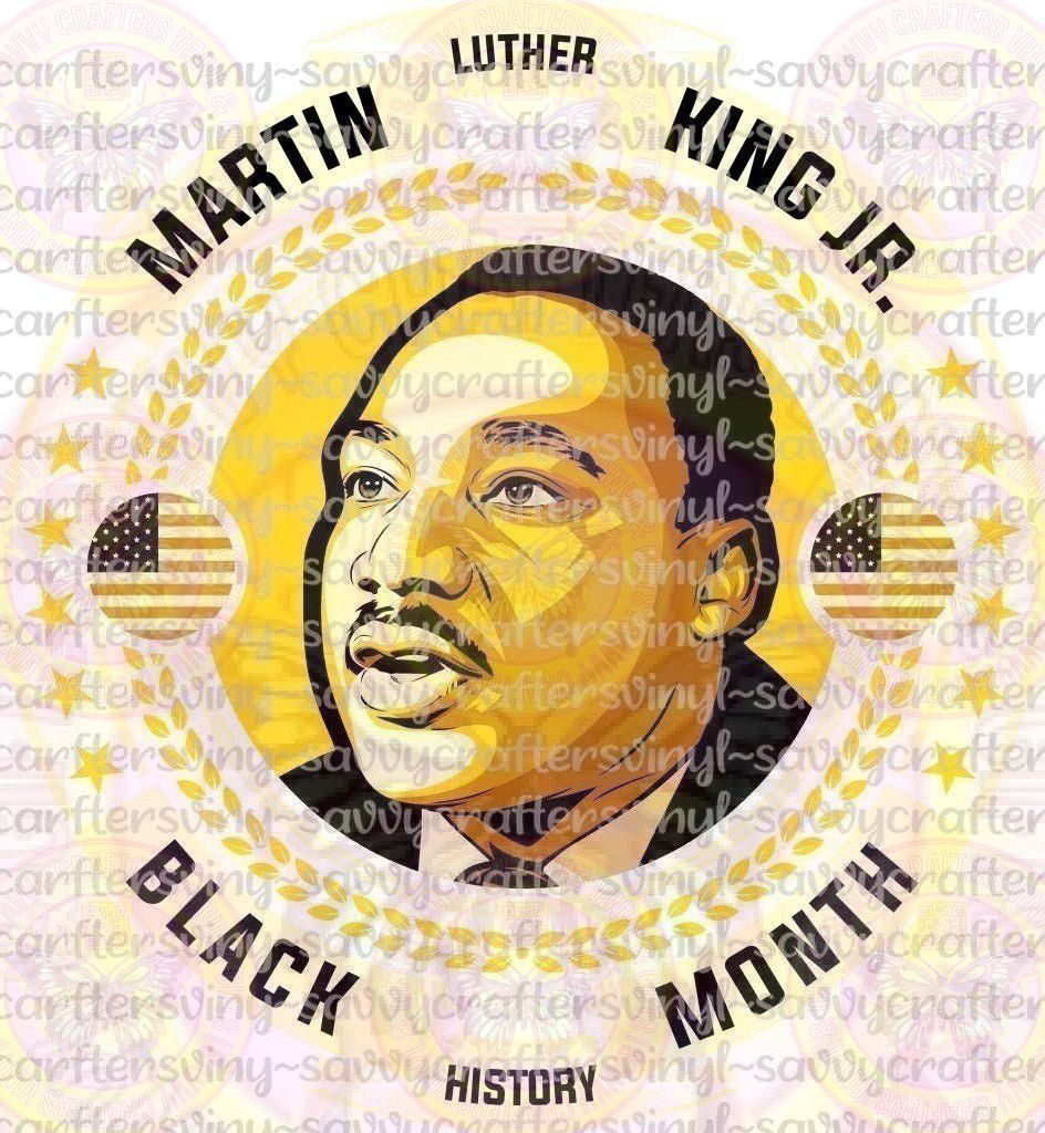 Golden MLK Black History Month Crest - Savvy Crafters Vinyl & Gifts