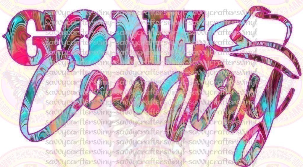 Gone Country Hot Pink - Savvy Crafters Vinyl & Gifts
