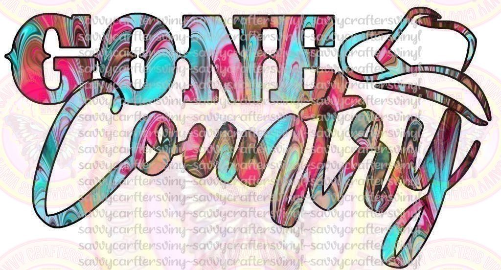 Gone Country Teal - Savvy Crafters Vinyl & Gifts