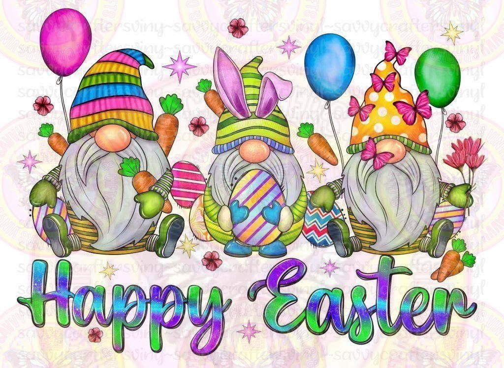 Happy Easter Gnomes - Savvy Crafters Vinyl & Gifts