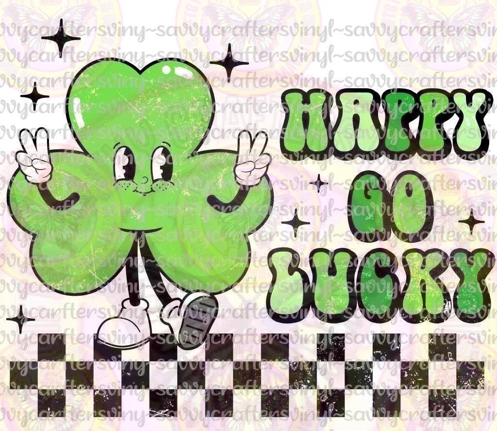 Happy Go Lucky Cartoon St. Patrick's Day - Savvy Crafters Vinyl & Gifts