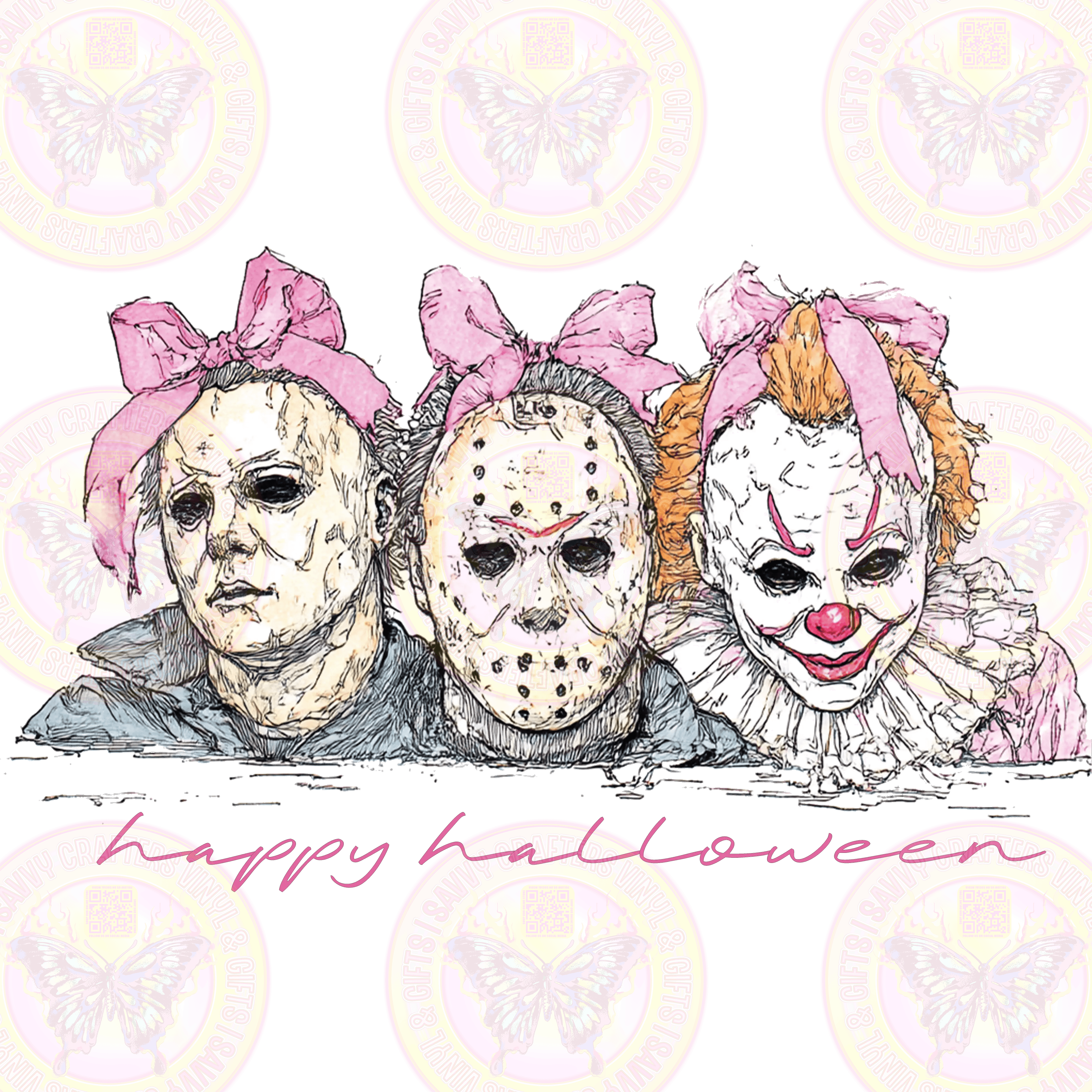 Happy Halloween Horror Coquette Pastel Nightmare - Savvy Crafters Vinyl & Gifts