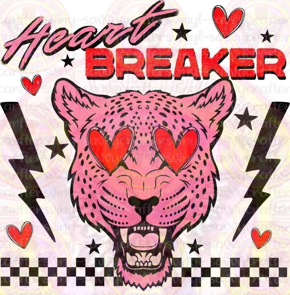 Heart Breaker Cheetah Rocker - Savvy Crafters Vinyl & Gifts