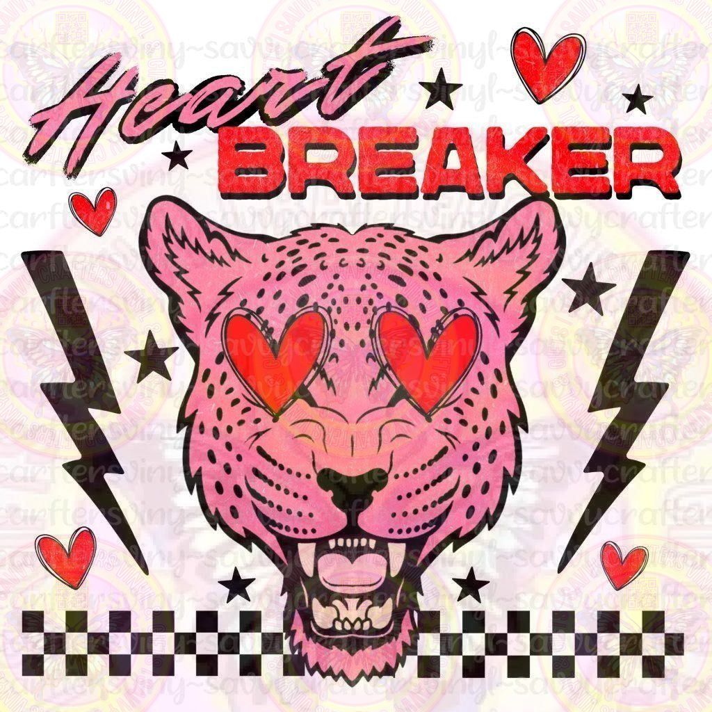 Heart Breaker Leopard with Heart Eyes - Savvy Crafters Vinyl & Gifts
