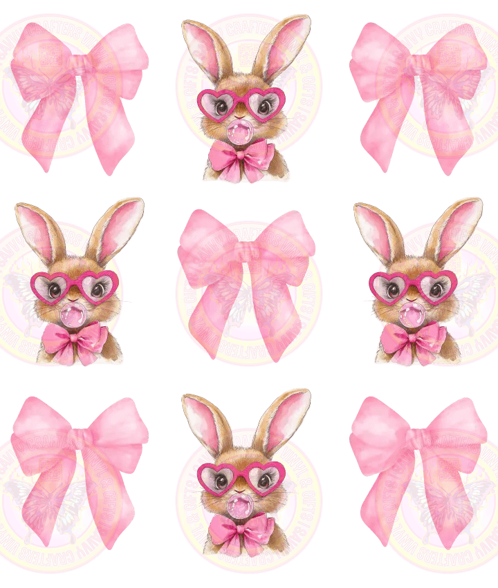 Heart Sunglasses Bunnies and Bows Checkered Coquette - Savvy Crafters Vinyl & Gifts