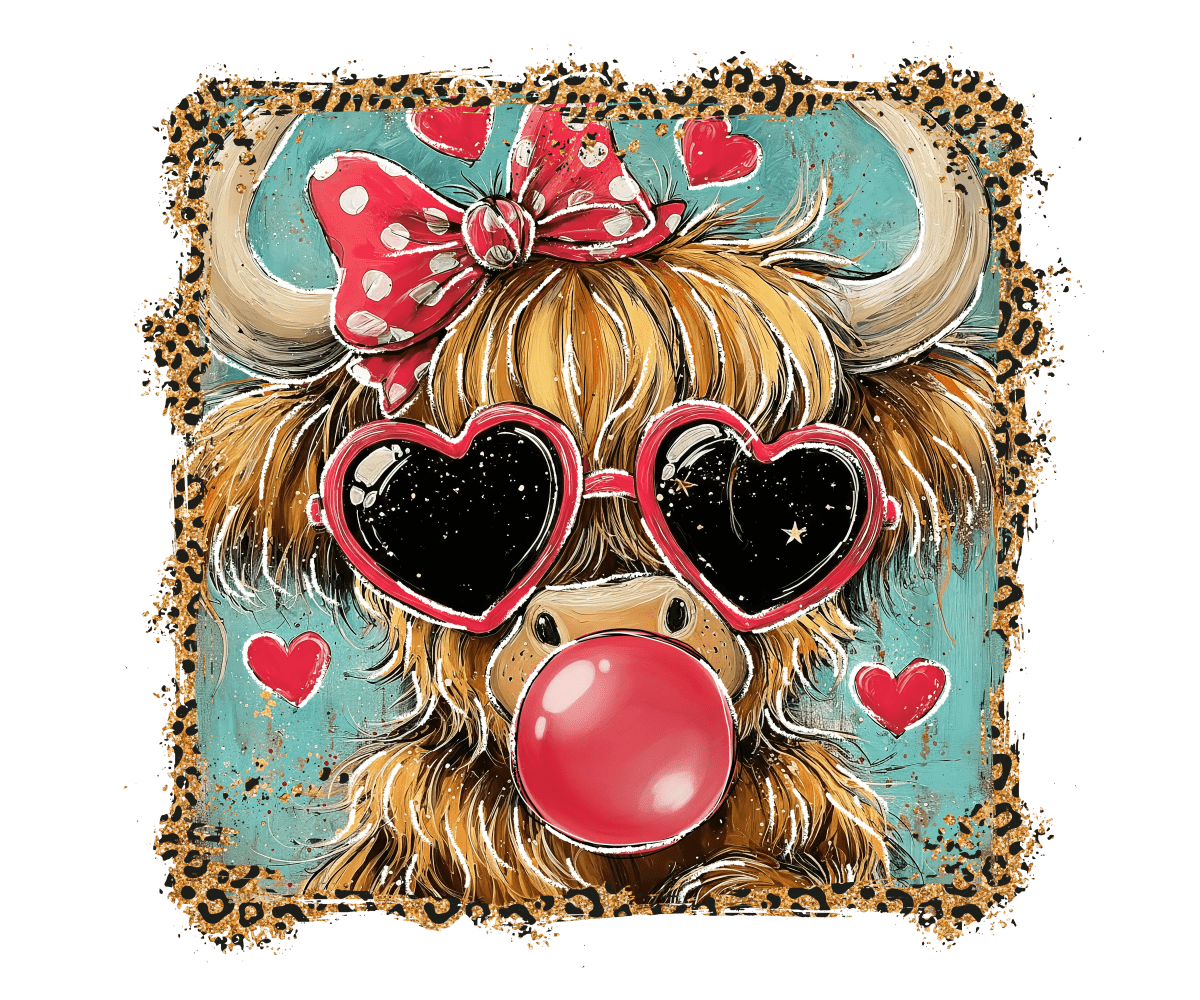 Highland Cow Valentine - Savvy Crafters Vinyl & Gifts