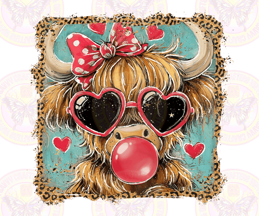 Highland Cow Valentine - Savvy Crafters Vinyl & Gifts