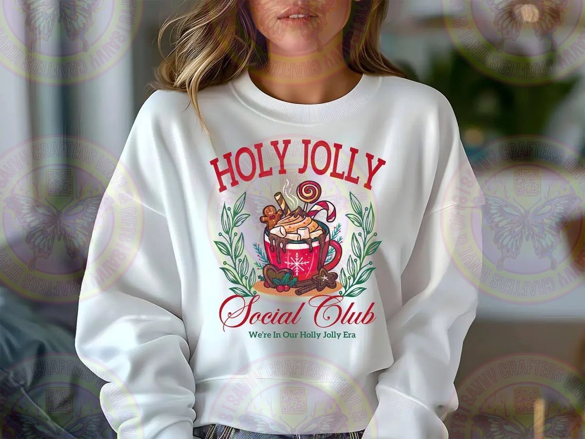 Holiday Social Club DTF Ready To Press - Savvy Crafters Vinyl & Gifts