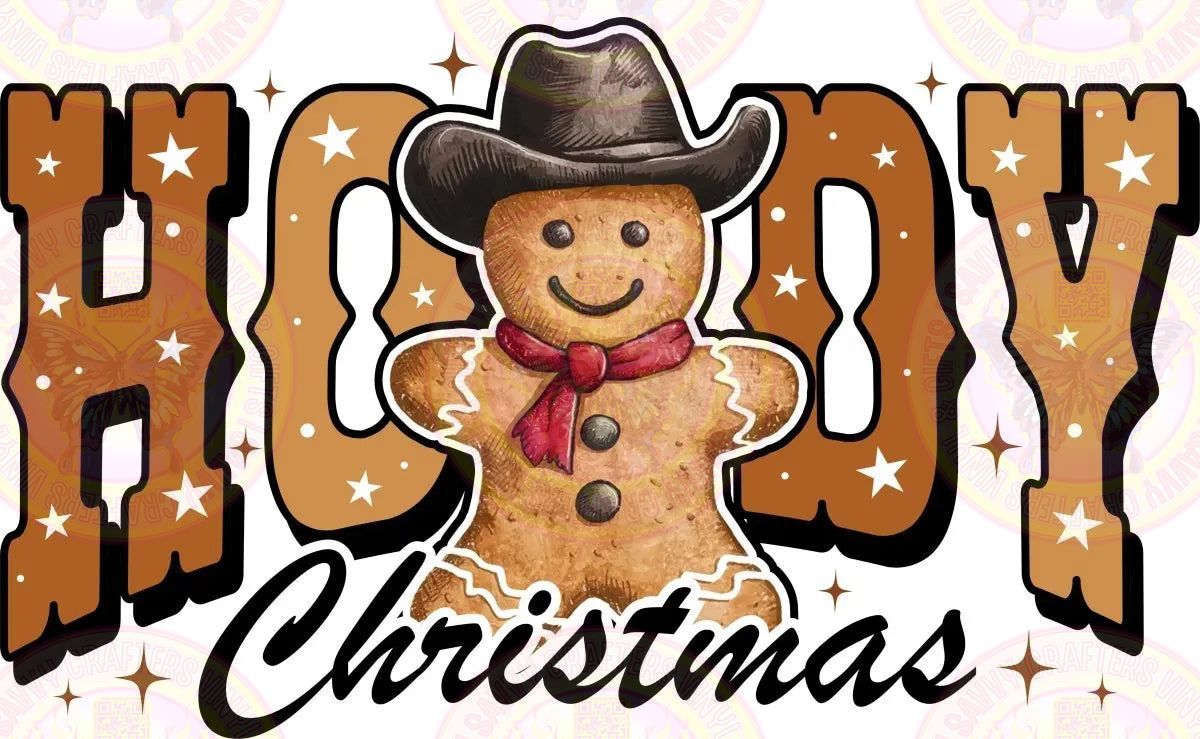 Howdy Christmas Gingerbread man - Savvy Crafters Vinyl & Gifts