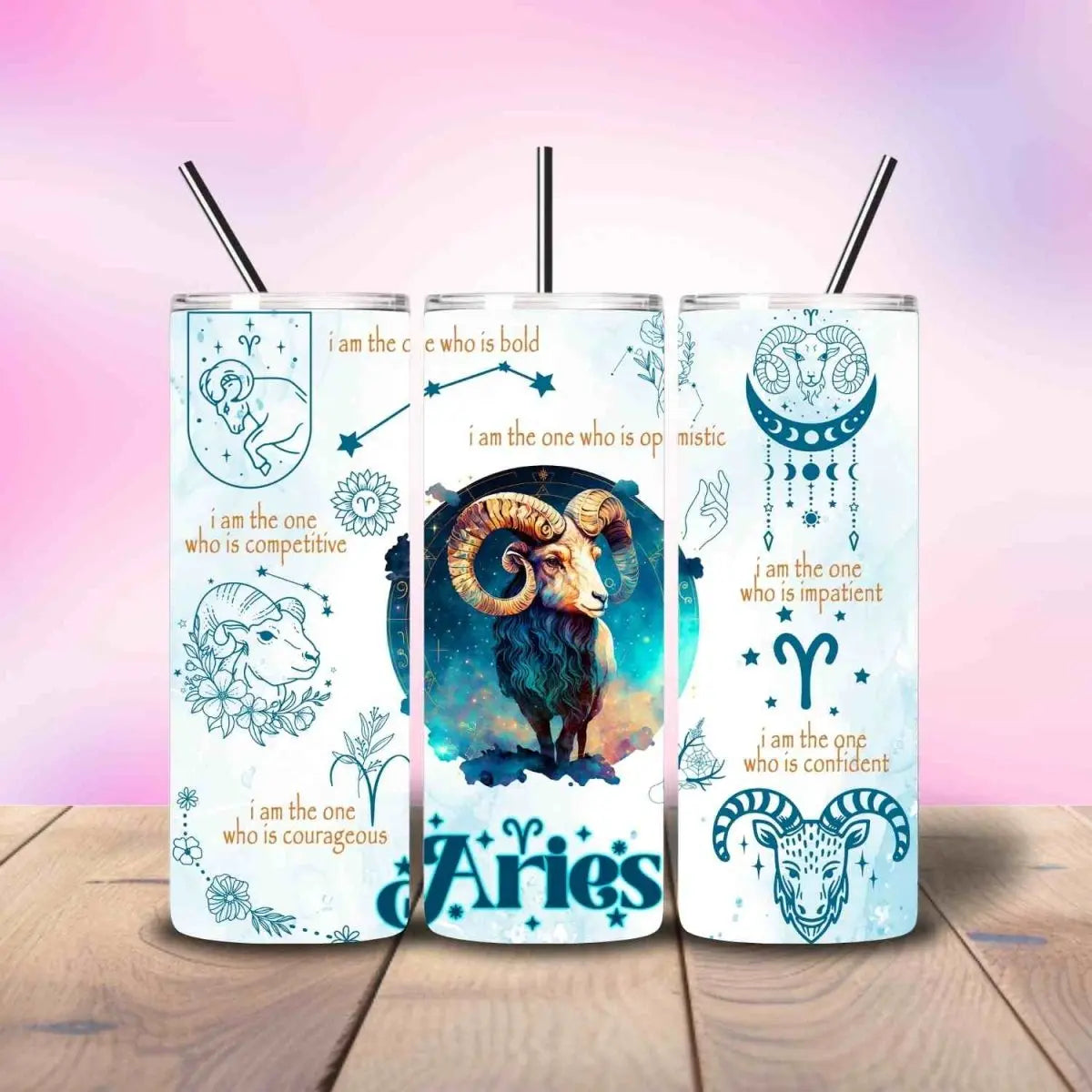 I am the Aries Zodiac - Fully Completed Tumbler Skinny Straight 20/30oz - Savvy Crafters Vinyl & Gifts