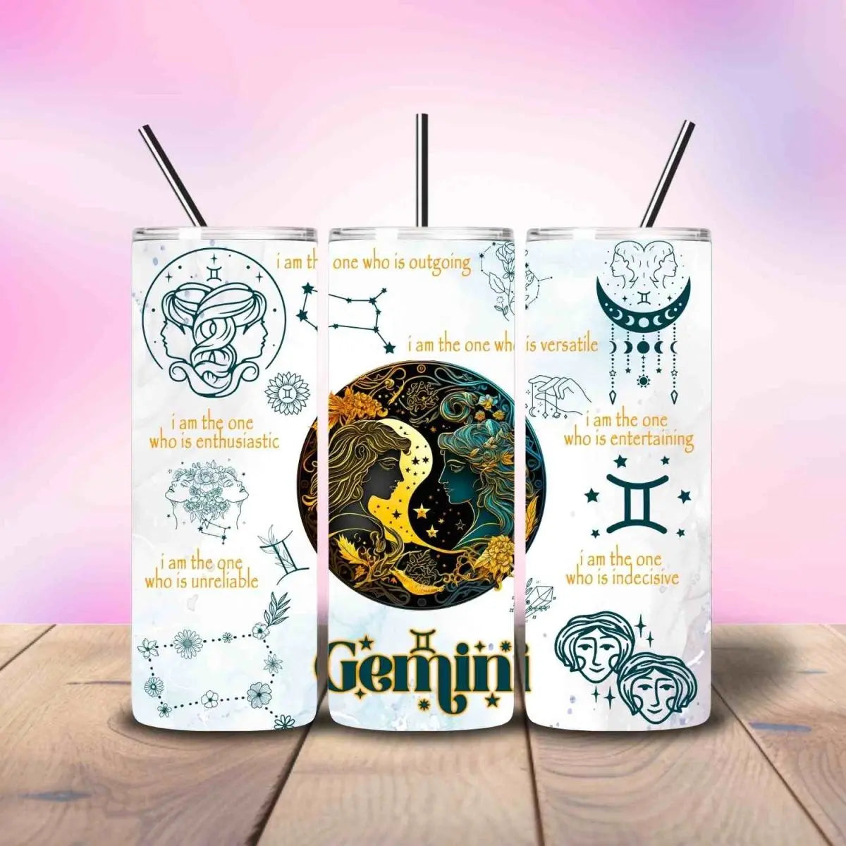 I am the Gemini Zodiac - Fully Completed Tumbler Skinny Straight 20/30oz - Savvy Crafters Vinyl & Gifts