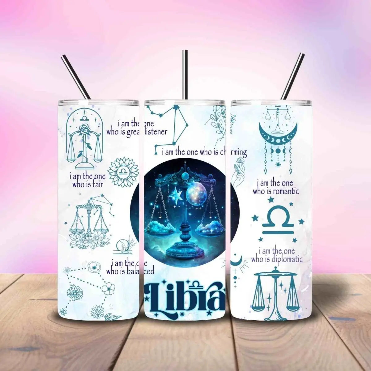 I am the Libra Zodiac - Fully Completed Tumbler Skinny Straight 20/30oz - Savvy Crafters Vinyl & Gifts