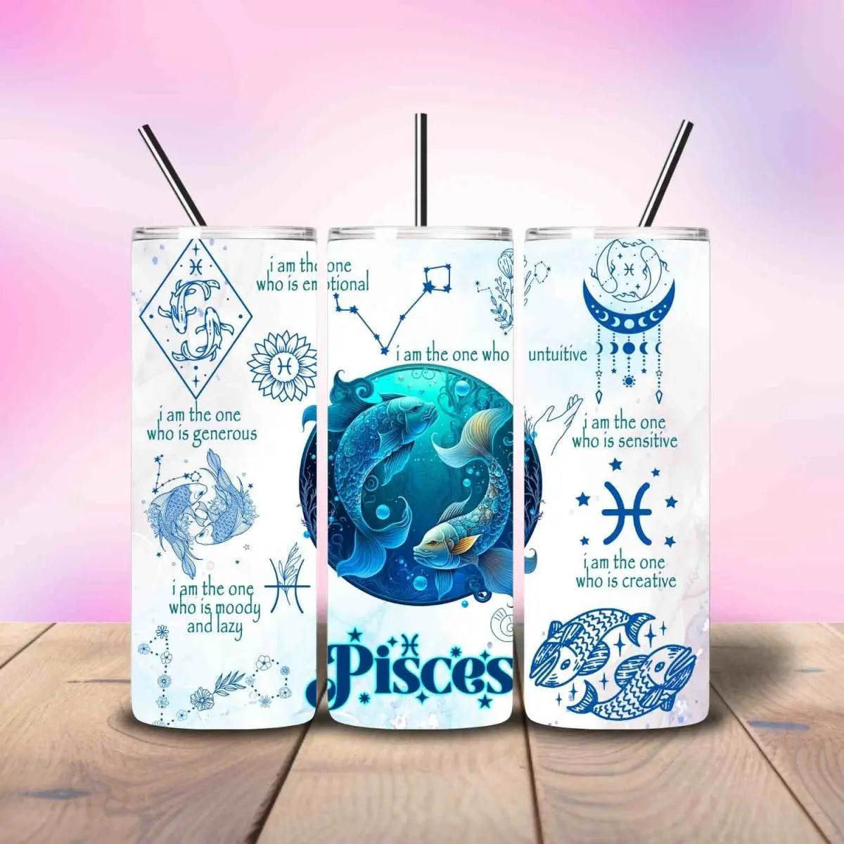 I am the Pisces Zodiac - Fully Completed Tumbler Skinny Straight 20/30oz - Savvy Crafters Vinyl & Gifts