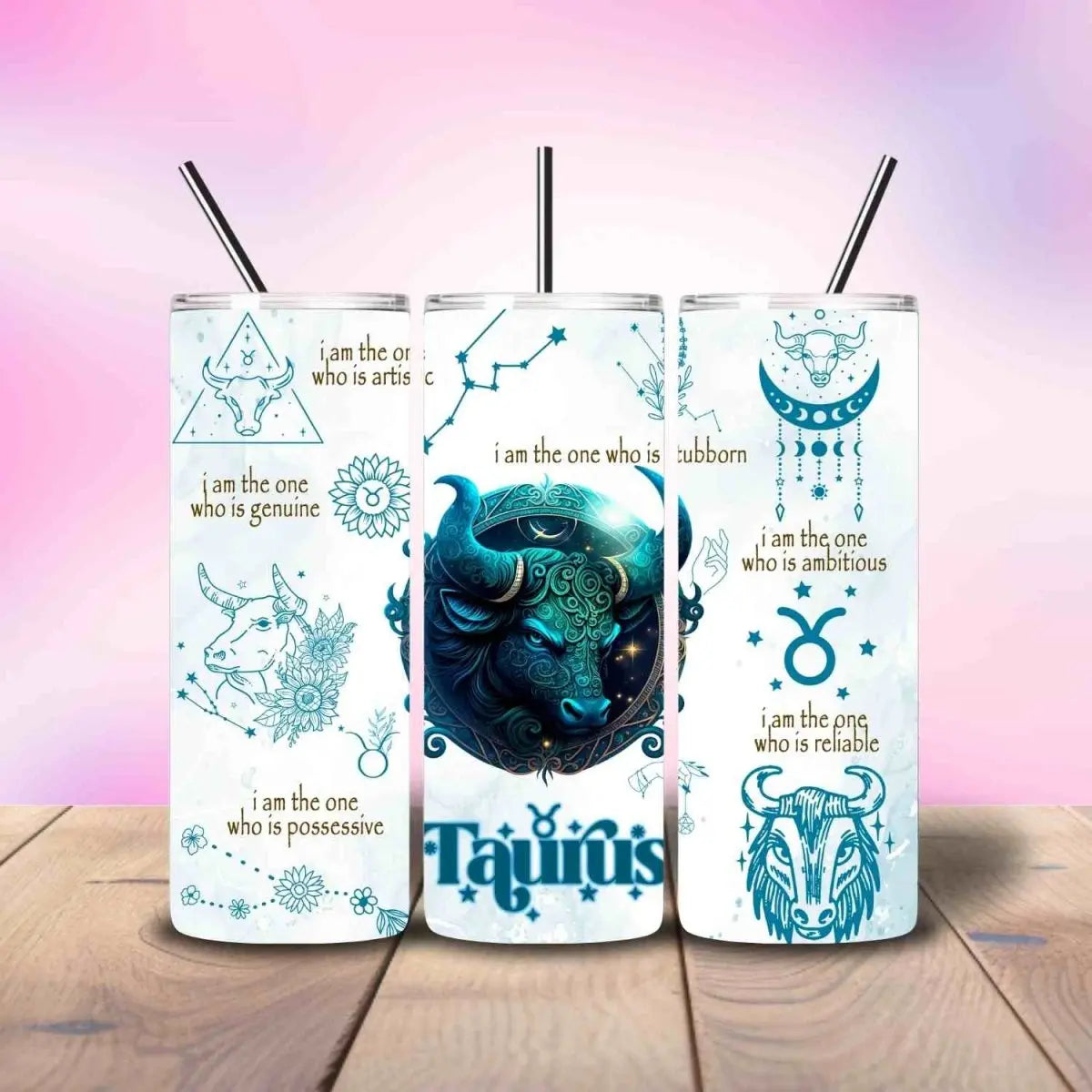 I am The Taurus Zodiac - Fully Completed Tumbler Skinny Straight 20/30oz - Savvy Crafters Vinyl & Gifts