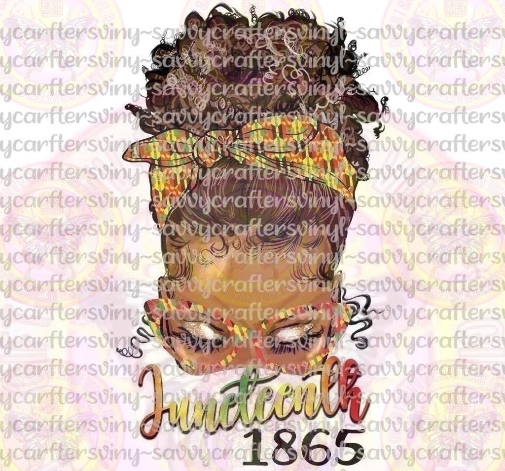 Juneteenth 1865 Curly Hair Mom - Savvy Crafters Vinyl & Gifts