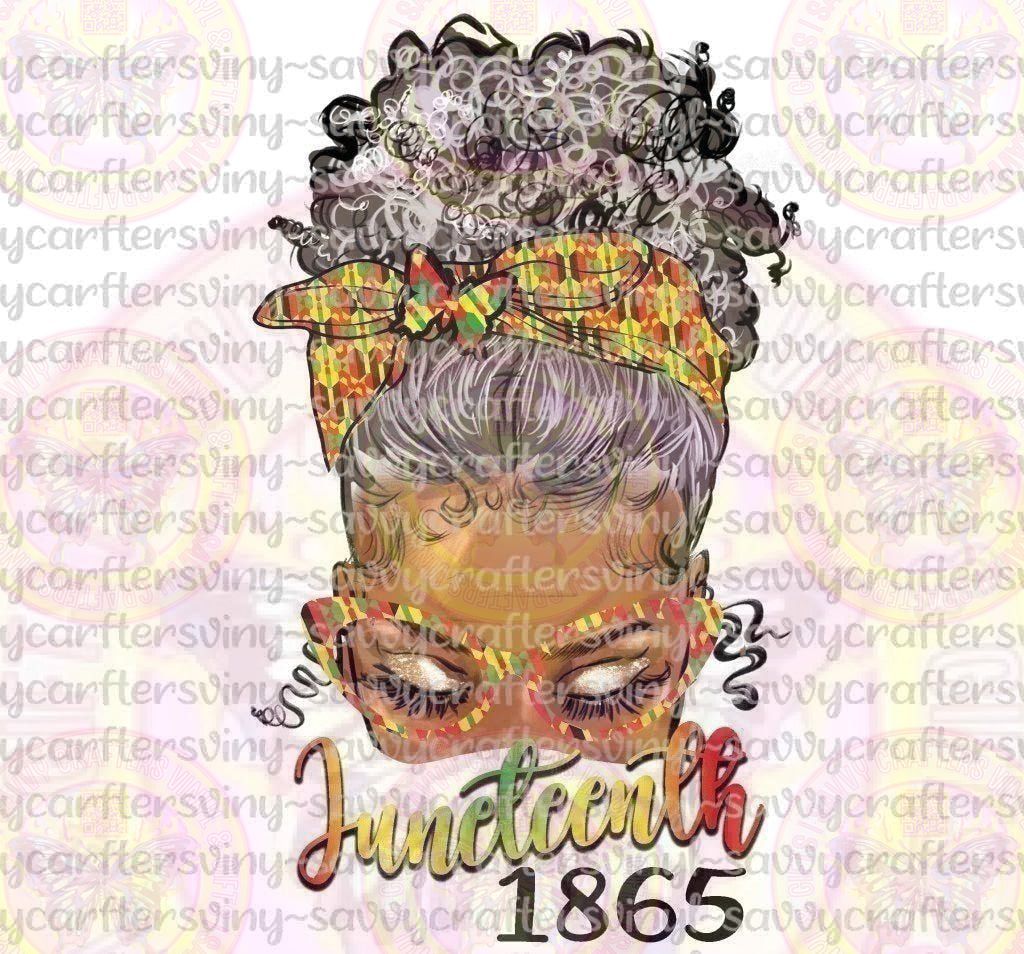 Juneteenth 1865 Grey Hair woman - Savvy Crafters Vinyl & Gifts