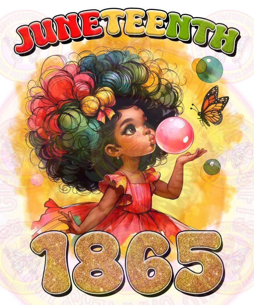 Juneteenth Bubblegum Cutie DTF or Sublimation Transfer - Savvy Crafters Vinyl & Gifts
