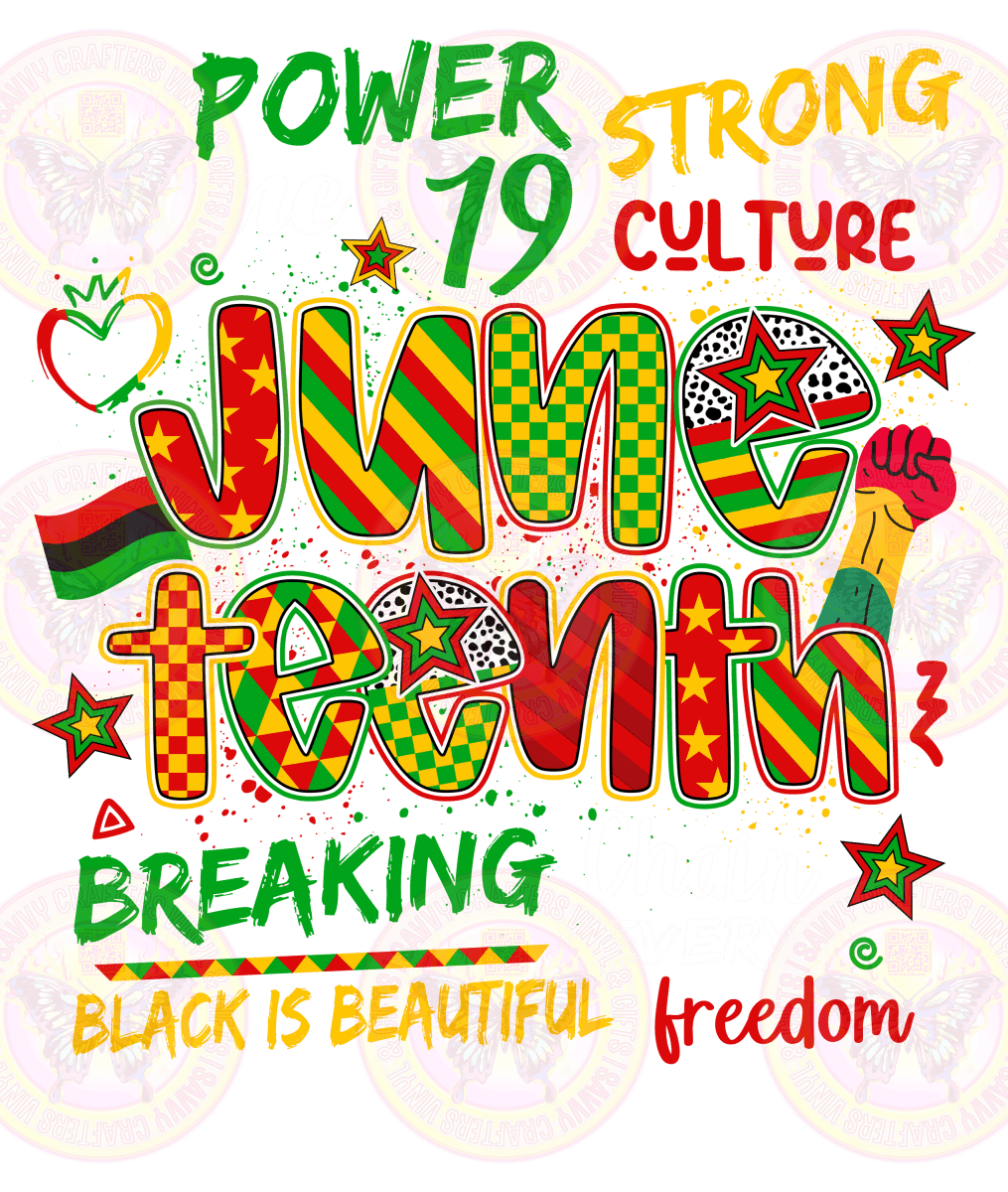 Juneteenth Power Strong - Savvy Crafters Vinyl & Gifts