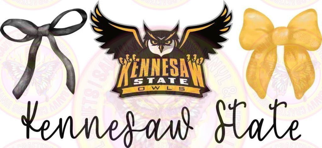 KSU Coquette Bow Football - Savvy Crafters Vinyl & Gifts