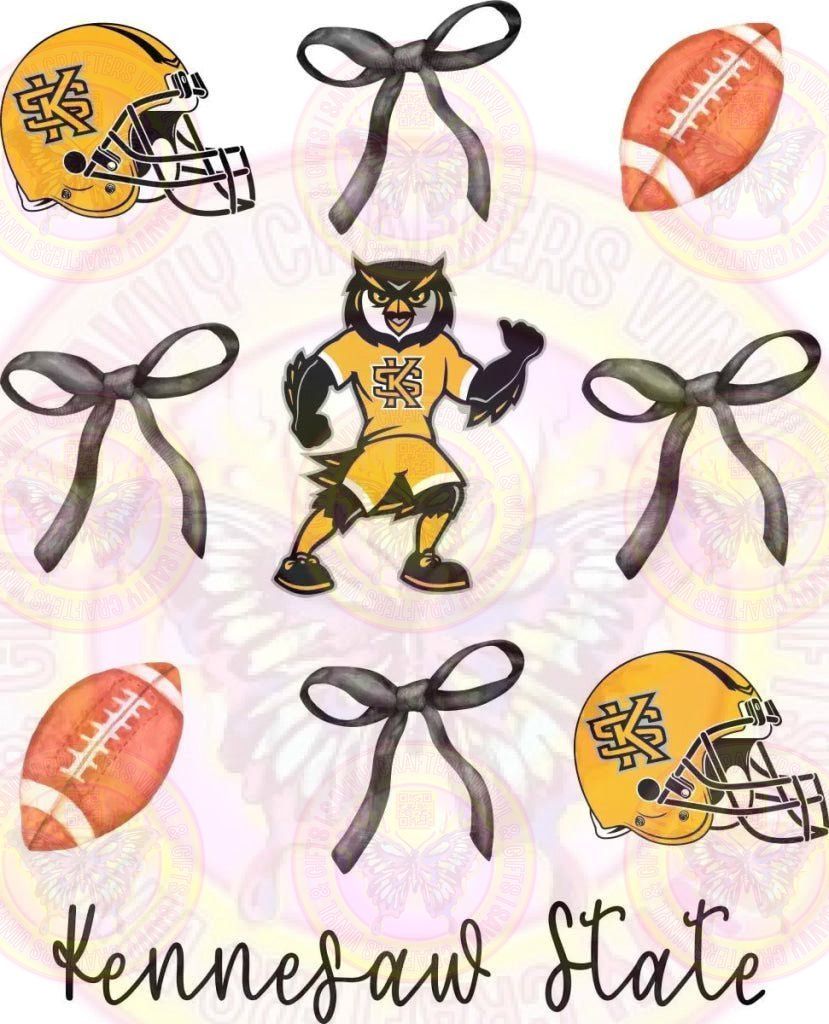 KSU Coquette Football - Savvy Crafters Vinyl & Gifts