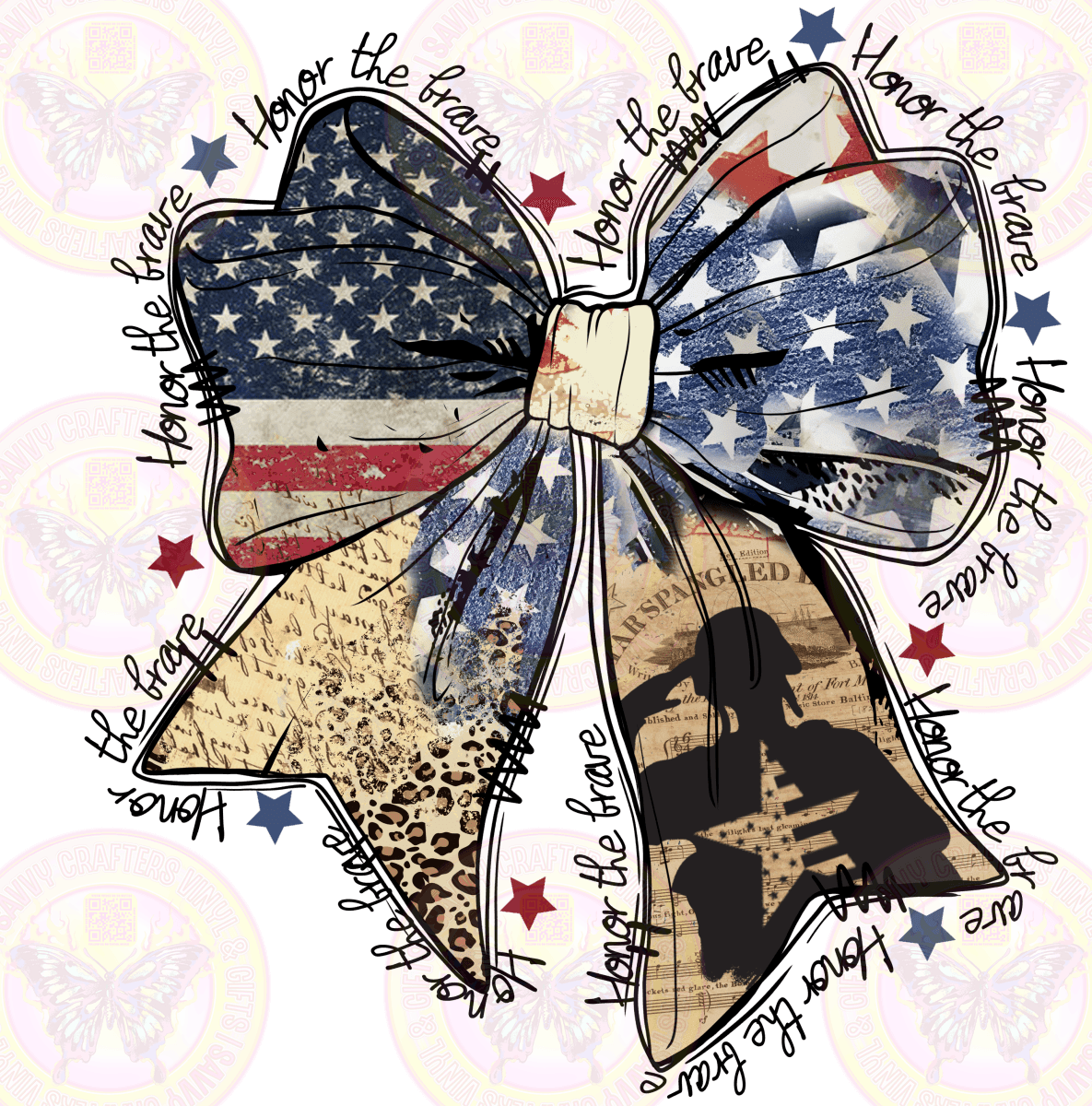 Land of the Free Bow - Savvy Crafters Vinyl & Gifts