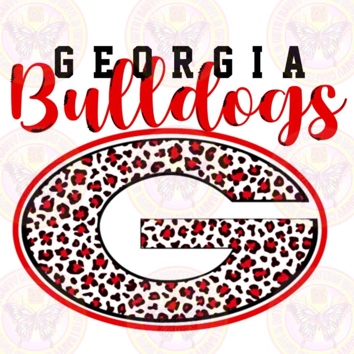 Leopard Georgia Bulldogs - Savvy Crafters Vinyl & Gifts