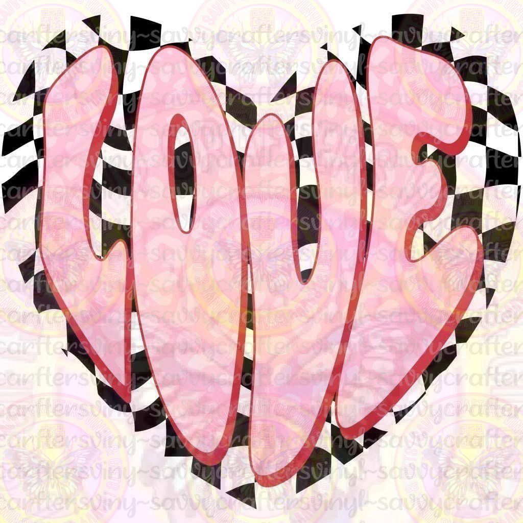 Leopard Love Checkered - Savvy Crafters Vinyl & Gifts