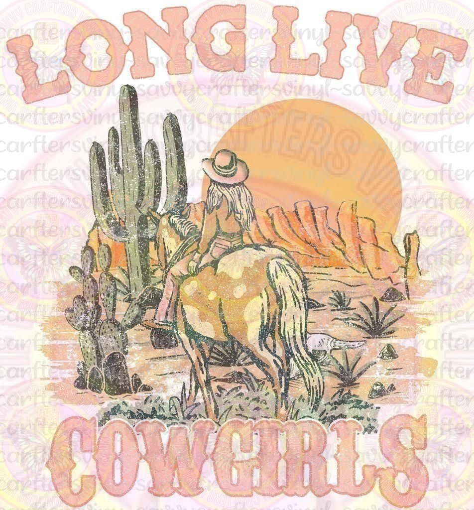 Long Live Cowgirls Peach - Savvy Crafters Vinyl & Gifts