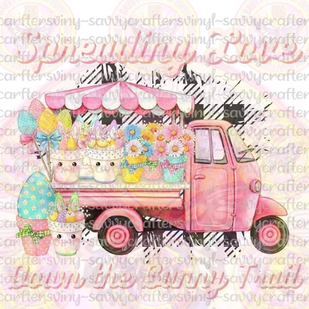 Love down the bunny trail Easter - Savvy Crafters Vinyl & Gifts