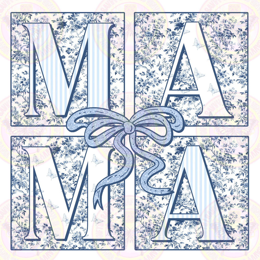 MAMA Toile Blocked Coquette Bow - Savvy Crafters Vinyl & Gifts