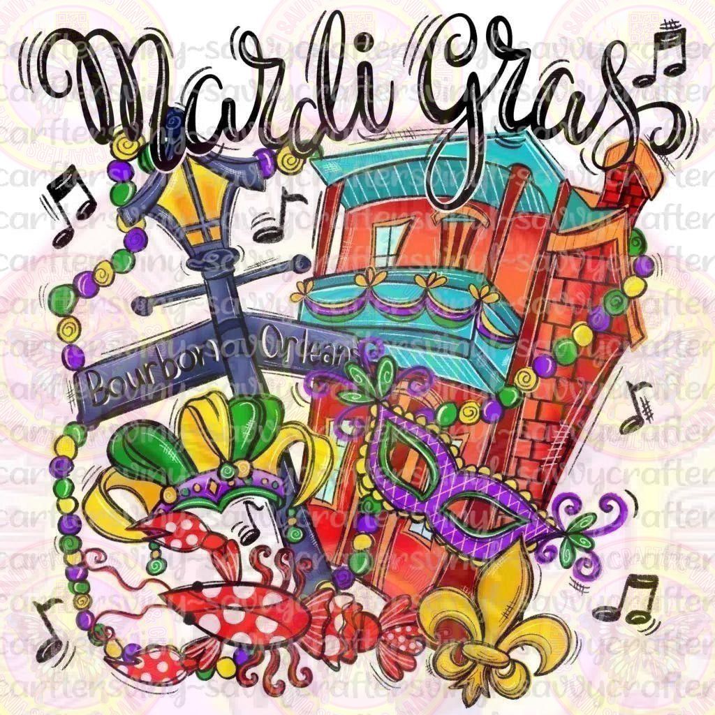 Mardi Gras Bourbon Street - Savvy Crafters Vinyl & Gifts