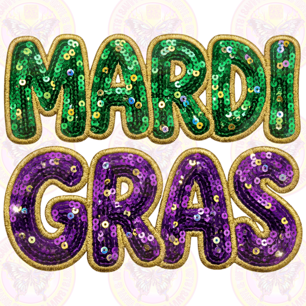 Mardi Gras Faux Sequin - Savvy Crafters Vinyl & Gifts