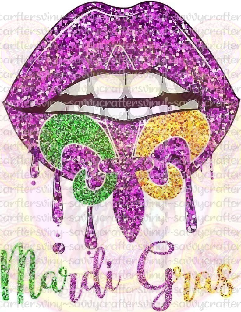 Mardi Gras Lips - Savvy Crafters Vinyl & Gifts