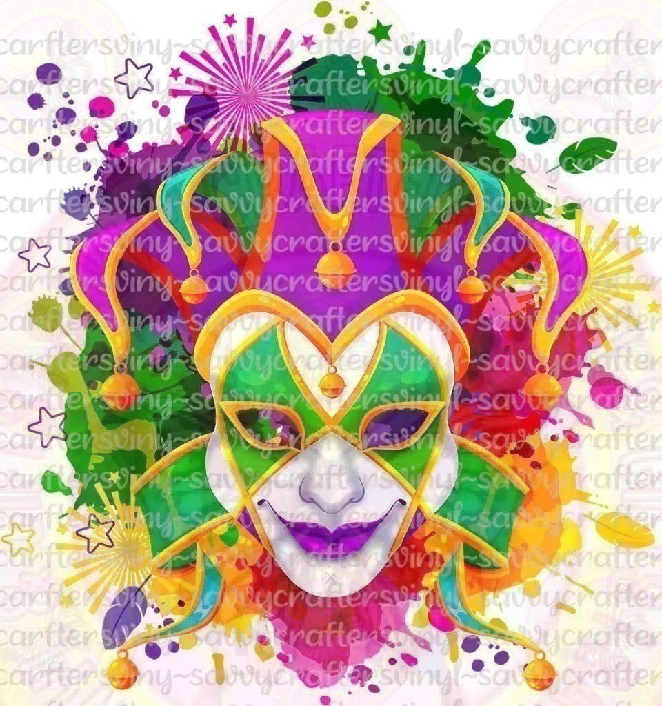 Mardi Gras Mask Splatter - Savvy Crafters Vinyl & Gifts