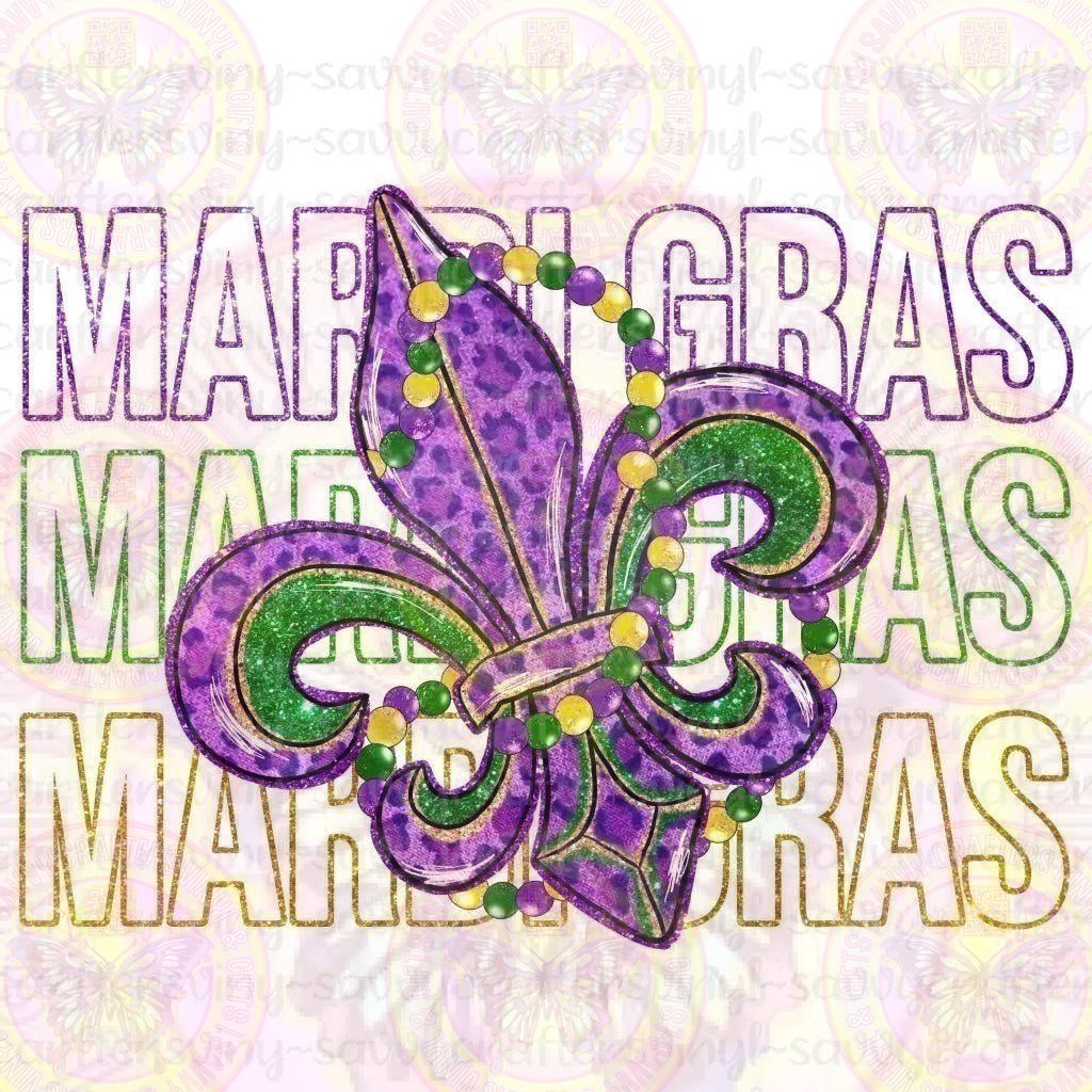 Mardi Gras Repeat Fleur - De - les - Savvy Crafters Vinyl & Gifts