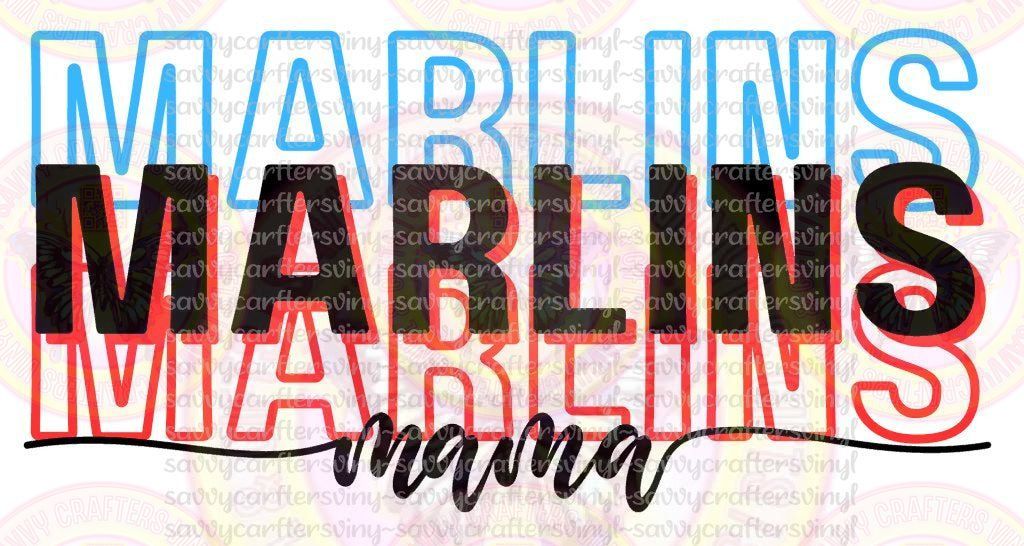 Marlins Mama Baseball - Savvy Crafters Vinyl & Gifts