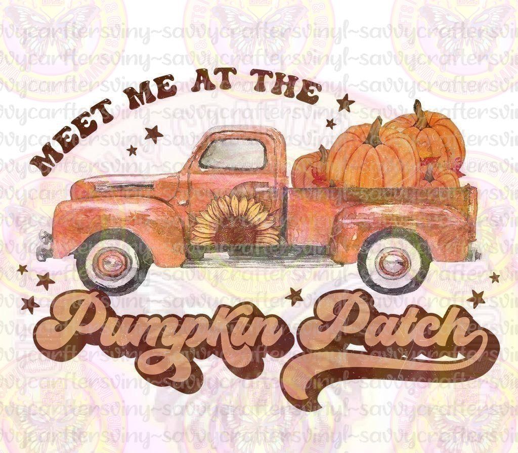 Meet Me at the Pumpkin Patch Sunflower - Savvy Crafters Vinyl & Gifts