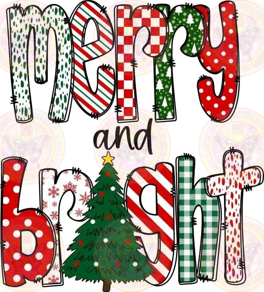 Merry and Bright Doodle Trendy - Savvy Crafters Vinyl & Gifts