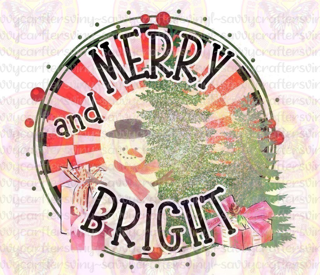 Merry and Bright Snowman Glow - Savvy Crafters Vinyl & Gifts