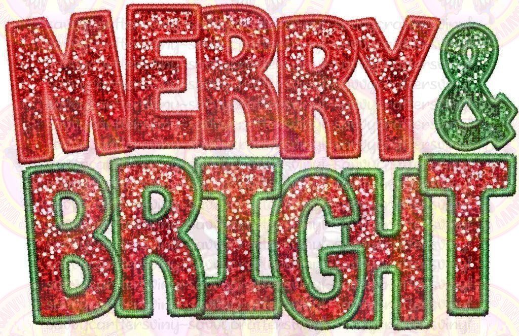 Merry & Bright Sequin - Savvy Crafters Vinyl & Gifts