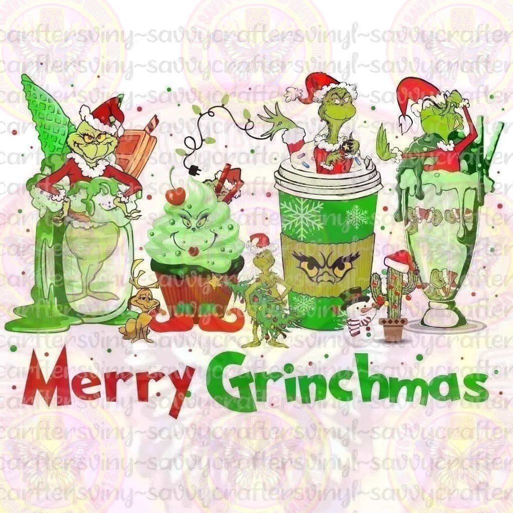Merry Christmas Grinch Drinks - Savvy Crafters Vinyl & Gifts