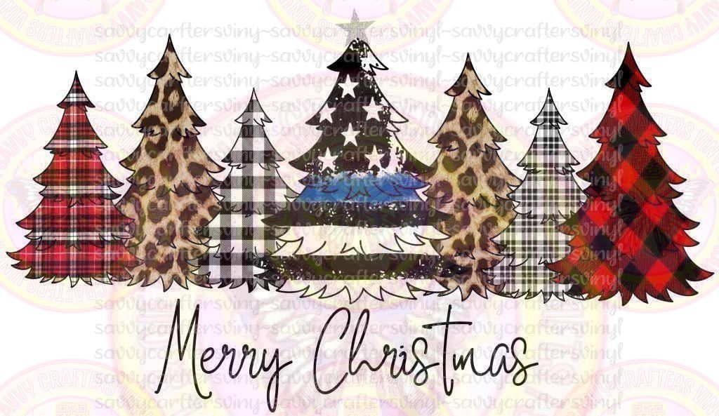 Merry Christmas Police Officer Trees 7 - Savvy Crafters Vinyl & Gifts