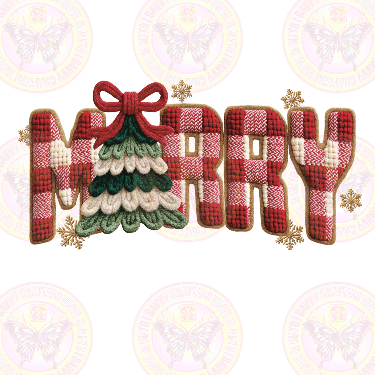 Merry Faux Yarn Christmas Tree - Savvy Crafters Vinyl & Gifts