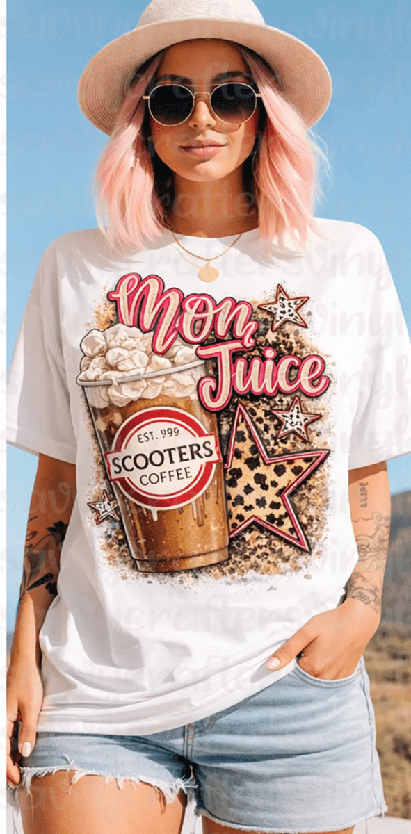 Mom Juice Coffee Lover Graphic Tee | Trendy Mama Shirt | Iced Coffee Tee | Boutique Graphic Tee - Savvy Crafters Vinyl & Gifts